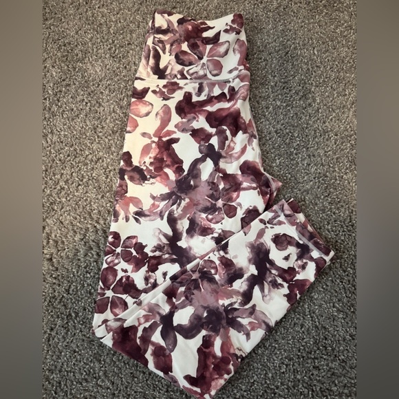 Balance Collection Pants - Balance Collection Size Medium White with Pink floral Design